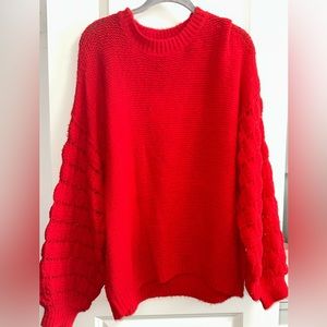NWT Bright Red Lightweight Sweater